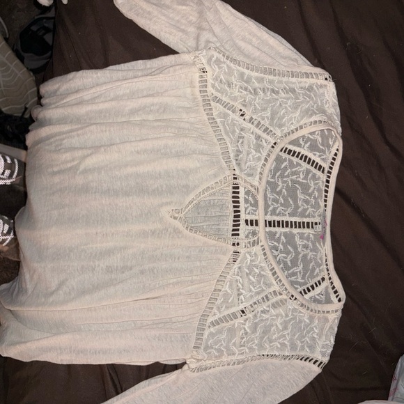 Lucky Brand Ivory Lace Top - Picture 2 of 7